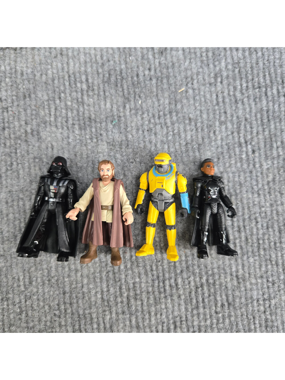 Star Wars Action Figures Lot 4 Darth Vader Obi-Wan Clone Trooper 2.5"